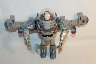 Toy Story 2 Buzz Lightyear Mega Morpher Transformer Silver Action Figure 8 " Toy