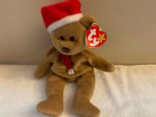 Ty Beanie Baby 1997 (1996) Holiday Teddy Bear Style 4200 With Multiple Errors
