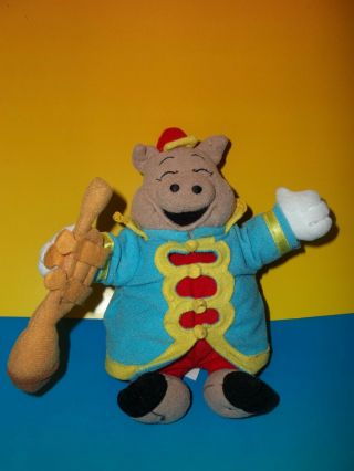 The Disney Store Silly Symphony Band Trumpet Player Pig Plush Toy Guc