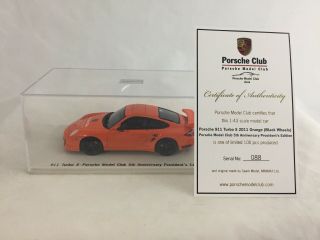 1/43 Spark Porsche 911 Turbo S,  Orange,  Model Club 5th Anniversary,  088/100 2