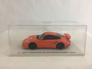 1/43 Spark Porsche 911 Turbo S,  Orange,  Model Club 5th Anniversary,  088/100 3