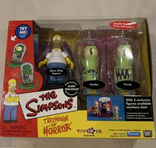 The Simpsons Playmates Treehouse Of Horrors Alien Spaceship Kang & Kodos