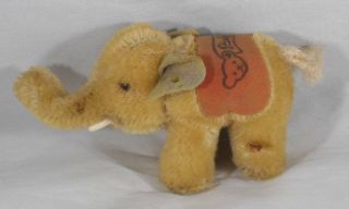 Vintage Steiff Small Elephant With Tusks Blanket