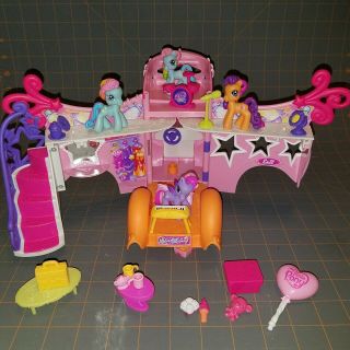 My Little Pony Star Song Mobile Stage Party Bus Van Pink Orange Car Hasbro 2007