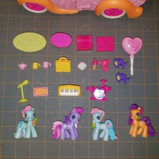 MY LITTLE PONY Star Song Mobile Stage Party Bus Van Pink Orange Car Hasbro 2007 3