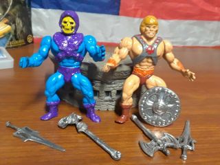 Motu.  Rare Mexican Bootleg He - Man & Skeletor Metal Figures.
