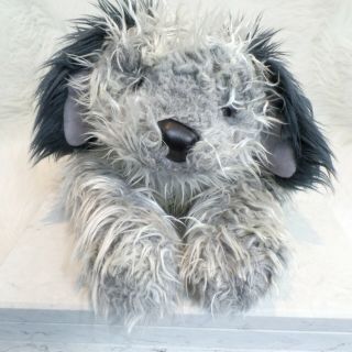 Folktails Shaggy Dog Plush Large Full Body Hand Puppet Folkmanis Grey 16 