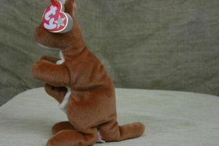 Ty Beanie Babies Pouch The Kangaroo With Joey Plush Stuffed Animal W/tags Toy