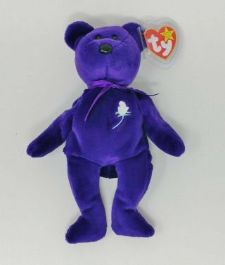 Ty Beanie Baby Princess Diana Bear 1997 With Tags From Smoke Home