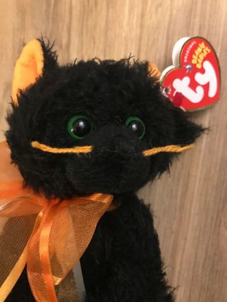 Ty Beanie Baby - Moonlight The Black Cat (6 Inch) Green Eyes Stuffed Animal Toy