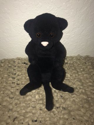E&j Classic Black Panther Baby Cub Plush Stuffed Animal Wild Cat Soft Toy 10 "