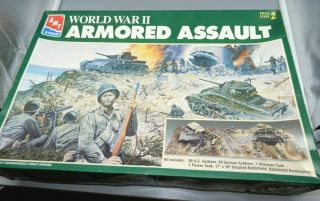 Amt Ertl 8264 1/72 - - World War Ii Armored Assault - - Diorama In Orig Box