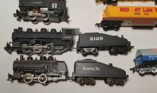 LMAS HO Scale Freight Cars & Bachmann A.  T.  & S.  F.  Loco and Tender, 3