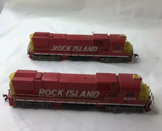 Tyco Diesel Locomotive Rock Island Road 4301 Runs & Light W/ Dummy