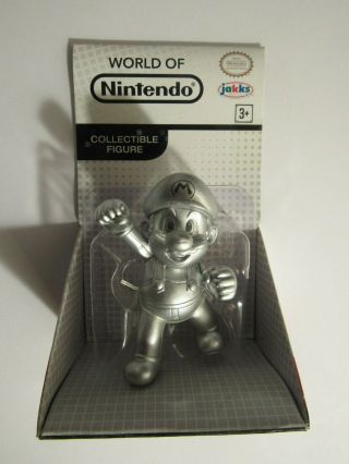Jakks Pacific World Of Nintendo Mini Silver Mario 2.  5 Inch