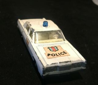 VINTAGE LESNEY MATCHBOX MERCURY POLICE CAR BLUE LIGHT No 55 OR 73 2