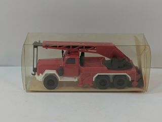 Wiking Magirus Kw15 Fire Engine Truck - Crane - 1:87 Scale