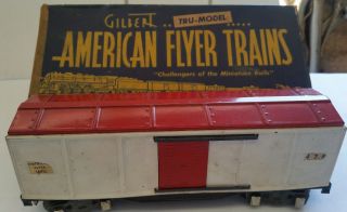 1940s American Flyer Box Car And Box/ Toy Trains/ Vintage Toys