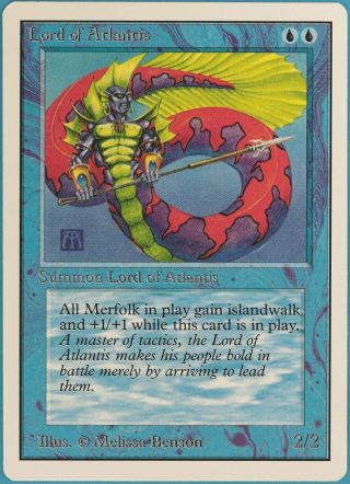 Lord Of Atlantis Unlimited Nm Blue Rare Magic Mtg Card (id 53087) Abugames