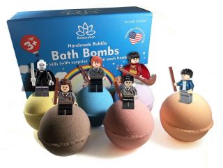 6 Bath Bombs With Harry Potter Toys Inside For Kids – Natural & Safe Fizzies