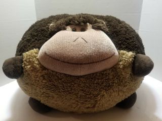 American Mills Plush Kong The Monkey 15 " Brown Round Large Stuffed Animal Pillow