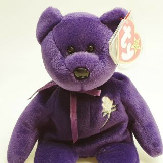 Ty Beanie Baby Princess Diana Toy Bear 1997 W Tags Retired Handmade In China