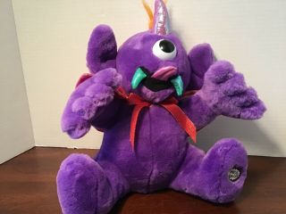 Vintage One Eyed One Horned Purple People Eater Singing Shaking Stuffed Animal