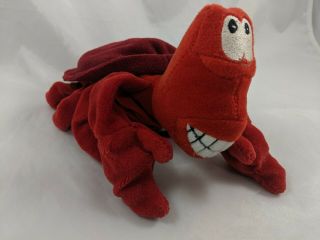 Disney Little Mermaid Sebastian Lobster Bean Plush 8 " Stuffed Animal