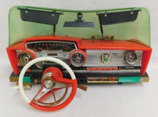 Vintage 1960s Deluxe Reading Topper Playmobile Car Dashboard Driving Game Toy