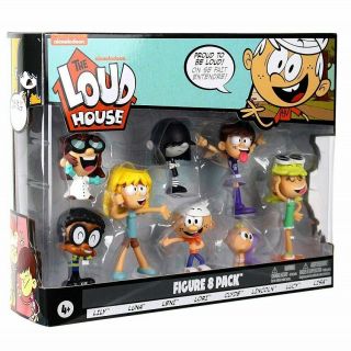 Loud House Figure 8 Pack Lincoln Clyde Lori Lily Lucy Lisa Action Figure Toy