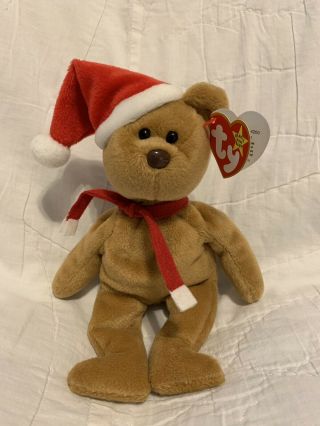Ty Beanie Baby 1997 Holiday Teddy Bear Rare With Multiple Errors Style 4200