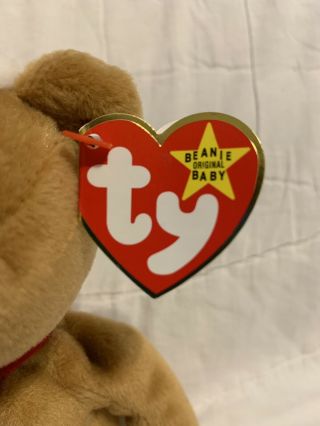 ty Beanie Baby 1997 holiday teddy bear RARE With Multiple Errors Style 4200 2