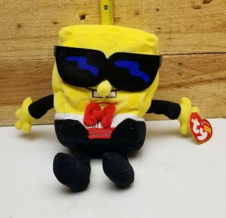 Ty Beanie Babies 2004 Spongebob Tuxedopants With Flip Up Sunglasses 8 " W/ Tag