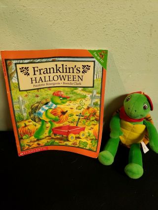 Scholastics Side Kicks Franklin The Turtle Plush With Halloween Book
