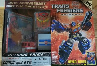 Transformers 25th Anniversary G1 Re - Issue Optimus Prime W/ Dvd And Comic