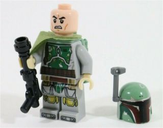 Lego Star Wars Boba Fett Minifigure From Set 75174 (with Blaster And Cloth)