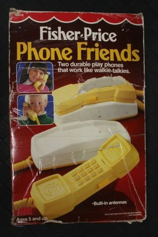 1984 Fisher Price Phone Friends Kids Toy Telephones Walkie Talkies