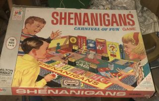 Vintage Milton Bradley Shenanigans Carnival Of Fun Game