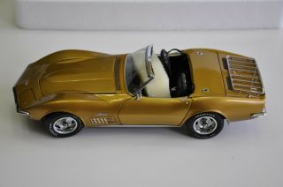 Danbury 1972 Corvette Convertible 1:24 Scale Diecast Car Gold