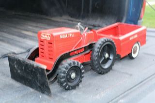 Lil Beaver - Tractor W/blade And Trailer - Canada - Pressed Steel