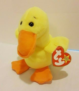 TY Beanie Baby - QUACKERS the Duck (5.  5 inch) - MWMTs Stuffed Animal Toy 2