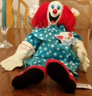 Vintage 1999 Bozo The Clown Talking Plush 19” Doll A&a Plush - Still Talks 14121