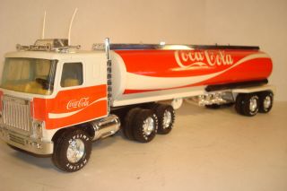 Vintage Nylint Gmc Coca Cola Semi Tanker Pickup & Delivery Truck,