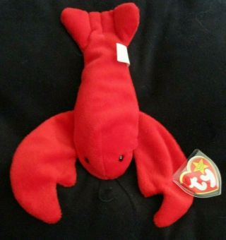 Ty Beanie Baby Pinchers The Lobsters Dob June 19,  2000 Mwmt