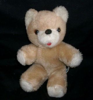9 " Vintage 1979 Gund Teddy Bear Light Brown / Tan Stuffed Plush Animal Toy Old