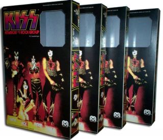 Mego Kiss Boxes For 12 " Action Figures (set Of 4)