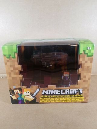 Minecraft Wither Vs Alex (in Enchanted Armor) Mini Figures Kids Toy Gift