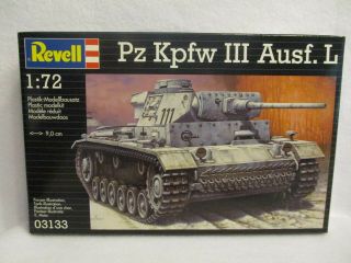 Revell Pz Kpfw Iii Ausf.  L Model Tank Kit 1/72 Scale 03133 Complete Kit