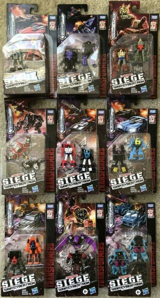 Transformers War For Cybertron Wfc Micromaster Complete Set Of 9 Wave 1 2 3 4 5