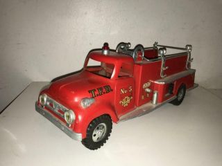 Vintage 1950’s Tonka No.  5 Metal Toy Pumper Fire Truck